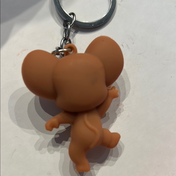 NWOT Brown Leather Key & Card Holder with Cartoon Charm - Picture 3 of 6